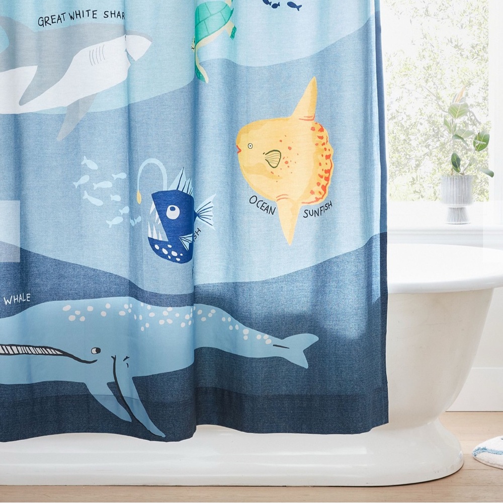 Pottery Barn Kids Save our Seas Shower Curtain